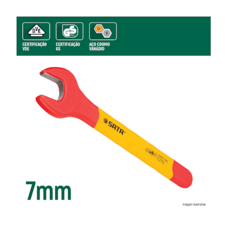 Chave Fixa Isolada 1000V VDE de Uma Boca de 7mm ST41307SC SATA-e7f2230d-3f41-4e89-ade7-d8217cdbb5c9