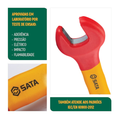 Chave Fixa Isolada 1000V VDE uma Boca 13MM ST41313SC BELZER/SATA-53a3486c-86e7-4f25-9fe3-c12efe413416