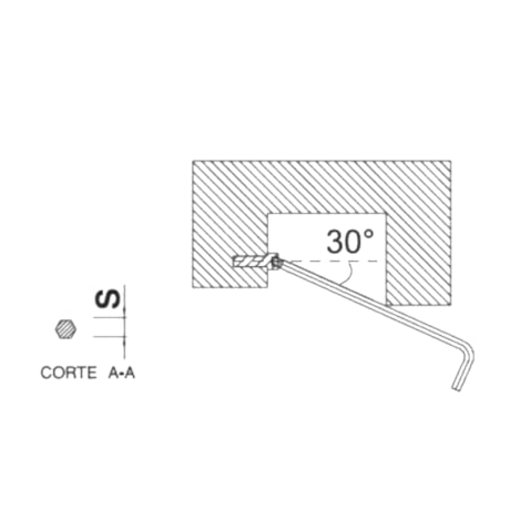 Chave Hexagonal Abaulada Tipo L 1/4