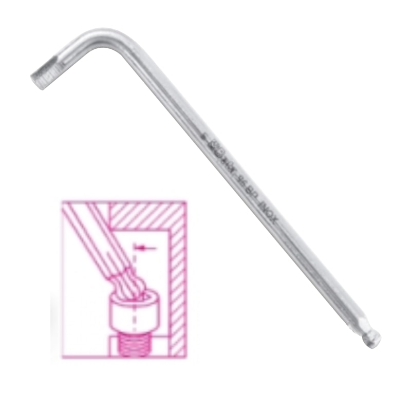 Chave Hexagonal Abaulada Tipo L de Inox 5mm 96BPINOX BETA | Anhanguera ...