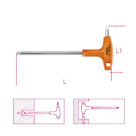 Chave Hexagonal Cabo T 9/64