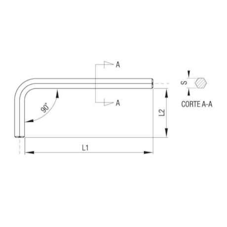 Chave Hexagonal Curta 12mm 220009BR BELZER-64157f92-8591-4d2c-a53a-45f3b7c401e4