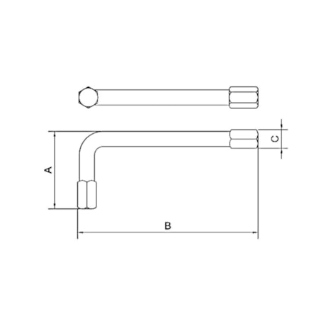 Chave Hexagonal em Cobre-Berílio Antifaiscante 11/32