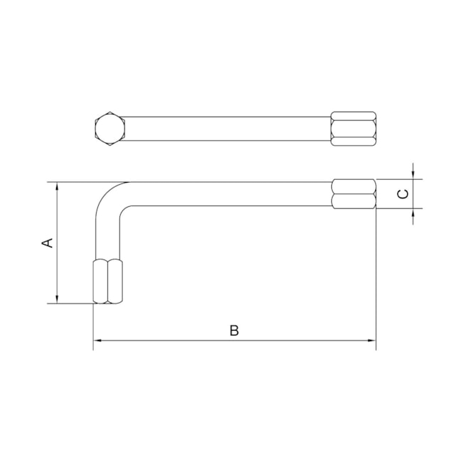 Chave Hexagonal em Cobre-Berílio Antifaiscante 7/64