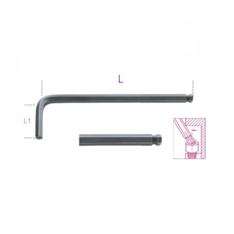 Chave Hexagonal L Abaulada 1.5mm 96BP BETA-8088364a-f683-4a86-a01f-f84ae99048b4