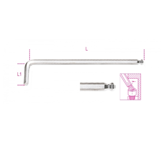 Chave Hexagonal L Abaulada 1.5mm Extra Longa 96LBP BETA-bf3861ab-eab1-411f-b2e5-52c8d46801f5