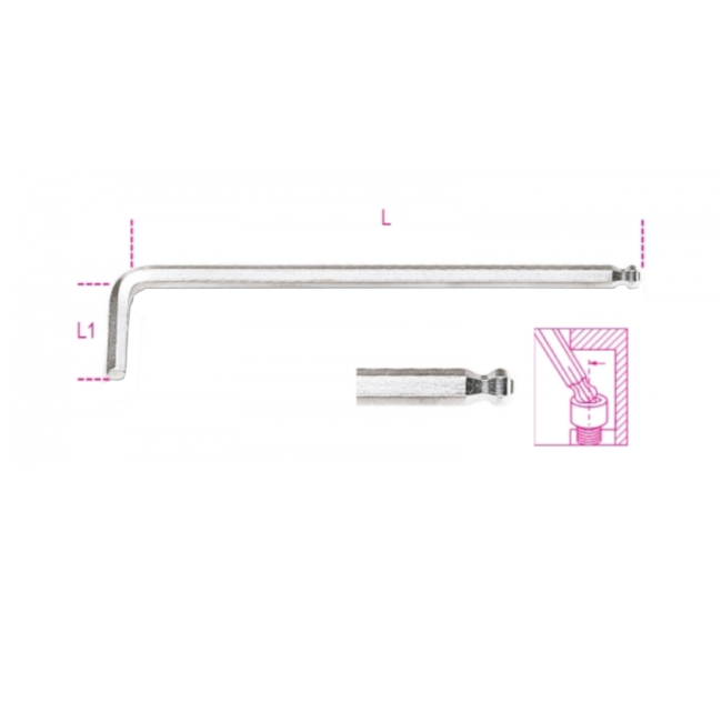 Chave Hexagonal L Abaulada 2mm Cromada 96BPC BETA-2617f012-7590-4dfa-929e-aeedc12b1c9e