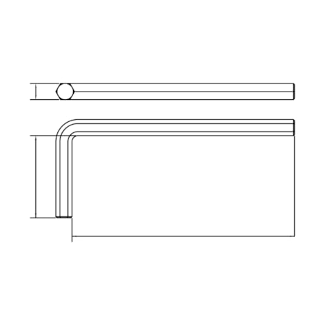 Chave Hexagonal L Allen Extra Longa 9/64
