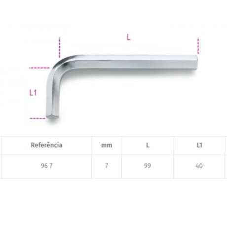 Chave Hexagonal L Cromada 27mm 96 BETA-d3d6bf1a-c0ce-4c9a-bf08-391c799b9d04