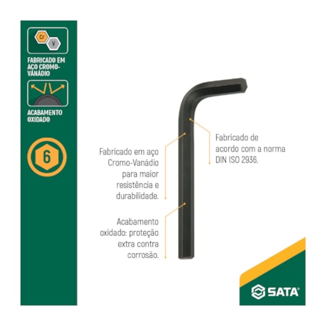 Chave Hexagonal L Tipo Allen Curta 11.0mm ST84317L SATA-6b3ad990-1d03-4c16-9a4d-11905875df11