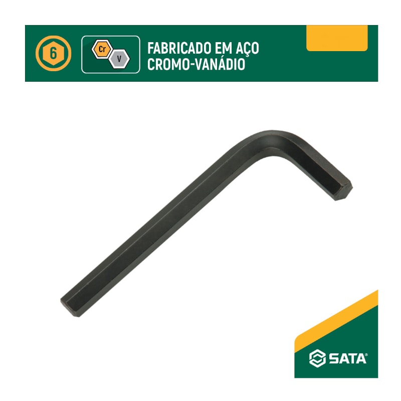 Chave Hexagonal L Tipo Allen Curta 4.0mm ST84310L SATA