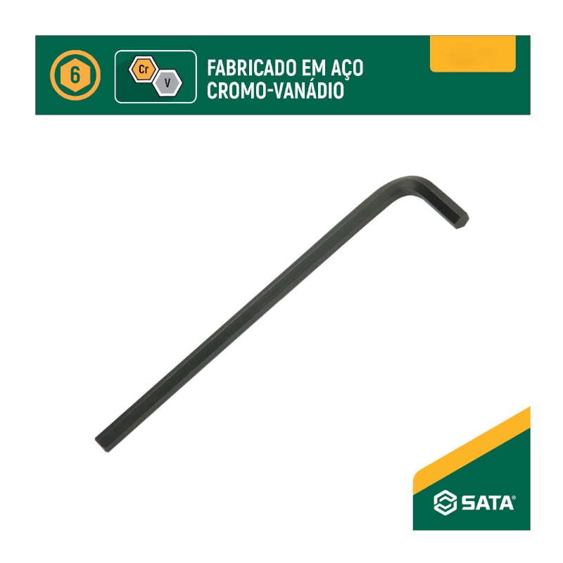 Chave Hexagonal L Tipo Allen Longa 8mm ST84506L SATA - Anhanguera