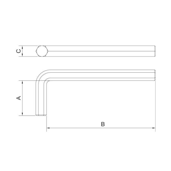 Chave Hexagonal Longa 3/8