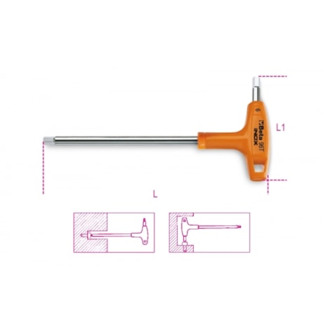 Chave Hexagonal T em Inox 2.5mm 96TINOX BETA-02548558-352d-4965-8145-bac0478253e1