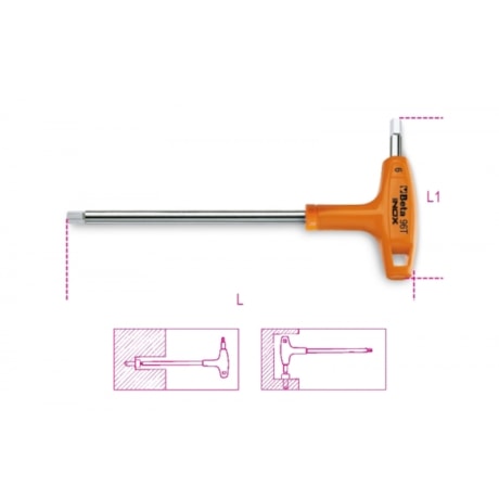 Chave Hexagonal T em Inox 7mm 96TINOX BETA