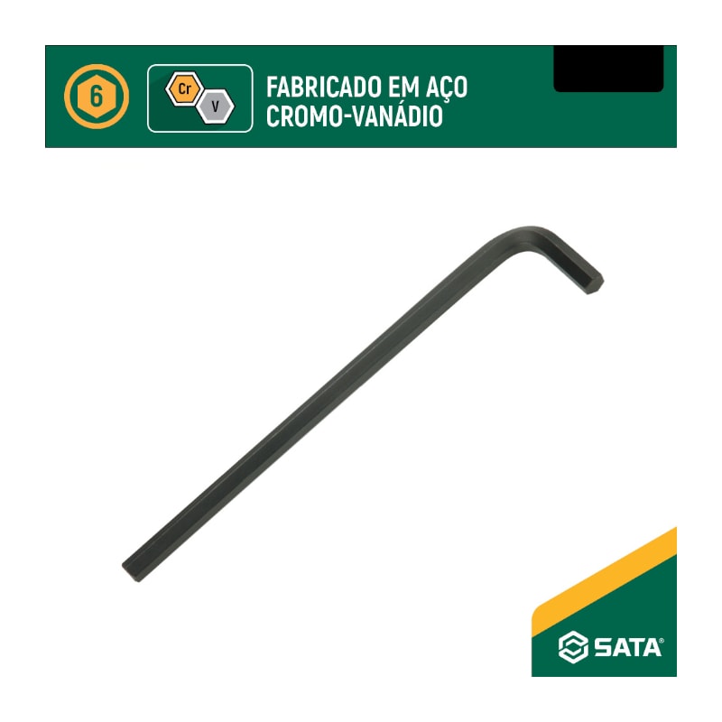 Chave Hexagonal Tipo L Longa 3/8