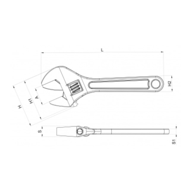 Chave Inglesa Ajustável Fosfatizada 8