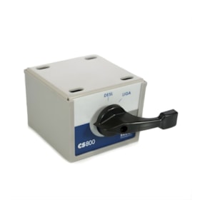 Chave Liga/Desliga com Alavanca Plástica 3P 30A 220V Caixa Metálica CS-830 MARGIRIUS