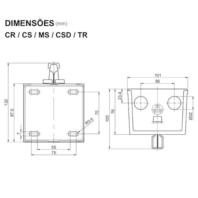 Chave Liga/Desliga com Alavanca Plástica 3P 30A 220V CS-830 MARGIRIUS-10ee3ad5-2014-4442-b03d-5db4a0996812