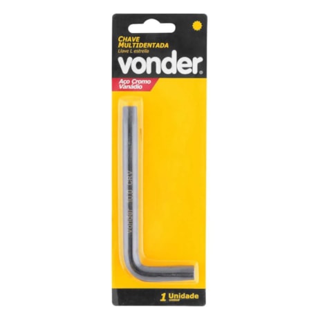 Chave Multidentada Tipo L 12 mm 3611012000 VONDER