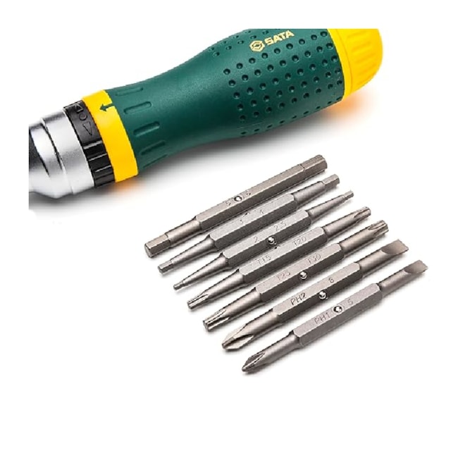Chave Multiuso Fenda/Phillips com Pontas Intercambiáveis 10 Peças ST09350 SATA-00b8ee9d-a9ac-4ad2-81c3-46c88a37e063