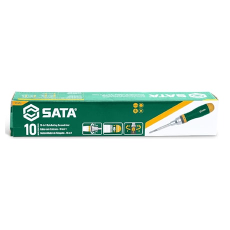 Chave Multiuso Fenda/Phillips com Pontas Intercambiáveis 10 Peças ST09350 SATA-d387617d-4078-4f8f-af9b-8409cc299fec