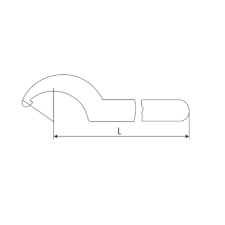 Chave para Porca Tipo Unha S/ER40 00208 BTFIXO-a652759f-9054-4901-90a3-46873b105d01