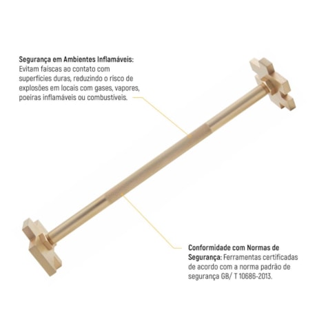 Chave para Tambor Cobre-Berílio 70 x 95 x 350mm Antifaíscante ST31194 SATA-4d38a573-754c-48bf-8c95-5dbb84f857b3