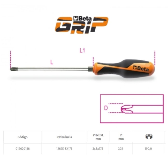 Chave Phillips Força 3/8