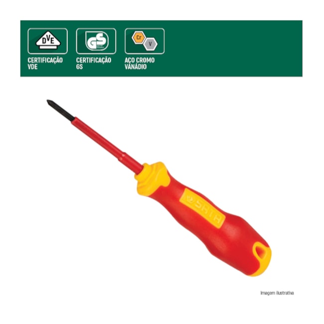 Chave Phillips Nº1 X 80MM Isolado 1000V VDE ST61222SC SATA-501d89b9-ff19-4407-90a7-e1c1ecf83bde