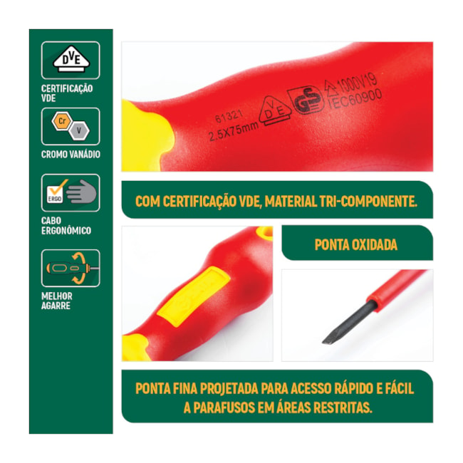 Chave Phillips Nº3 X 150MM Isolado 1000V VDE ST61224SC SATA-60a6f43b-7266-42d6-8be9-cf3263cbd3d4