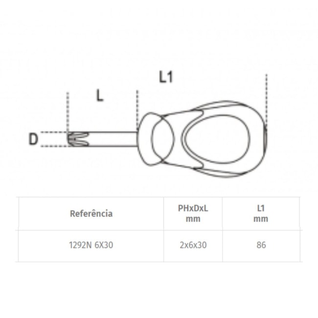 Chave Phillips Toco 1/4