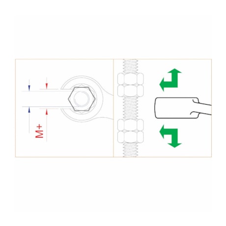 Chave Poligonal Aberta 3/8 x 7/16