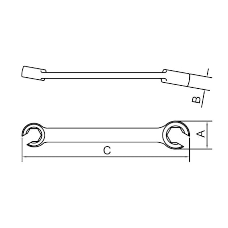 Chave Poligonal Aberta 3/8 x 7/16