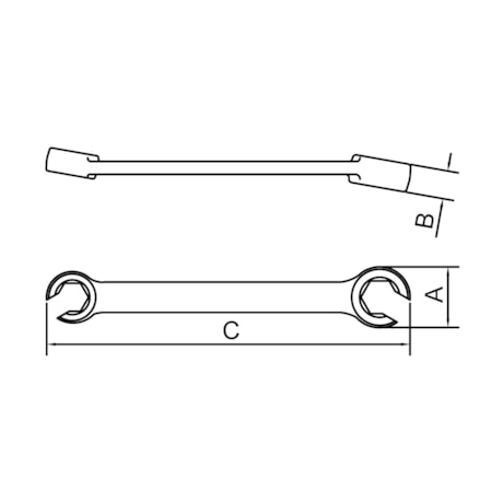 Chave Poligonal Aberta 5/16 x 3/8