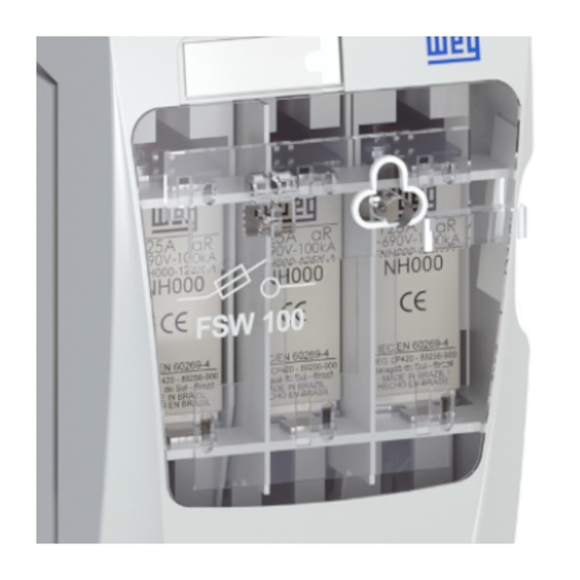 Chave Seccionadora Fusível 3P 100A NH000 1NAF FSW100-3 11884107 WEG-eadf80eb-644b-41fc-8ab8-6ba043e468ab