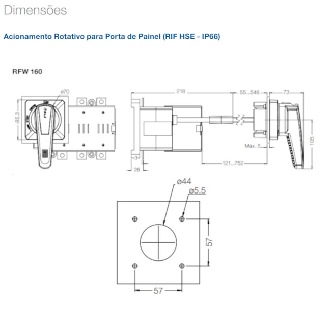 Chave Seccionadora Rotativa 3P 160A NH00 1NAF RFW160-3 H 11884099 WEG-0bf2c6a6-0065-42d3-9ea2-fd0f2a022180