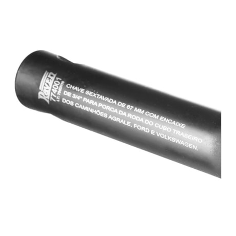 Chave Sextavada de 67mm e Encaixe 3/4