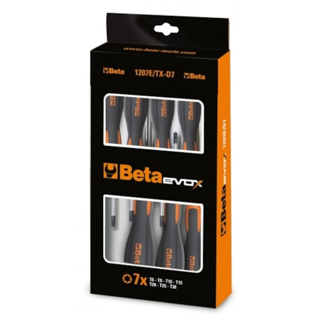 Chave Torx Cabo t5 a T45 13pcs Evox 1207E/TX-S13 BETA