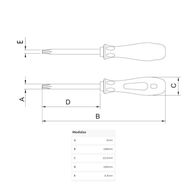 Chave Torx com Cabo T25 44351025 TRAMONTINA PRO-e7f277ec-0f89-4e86-9fac-4c01cabd11d9