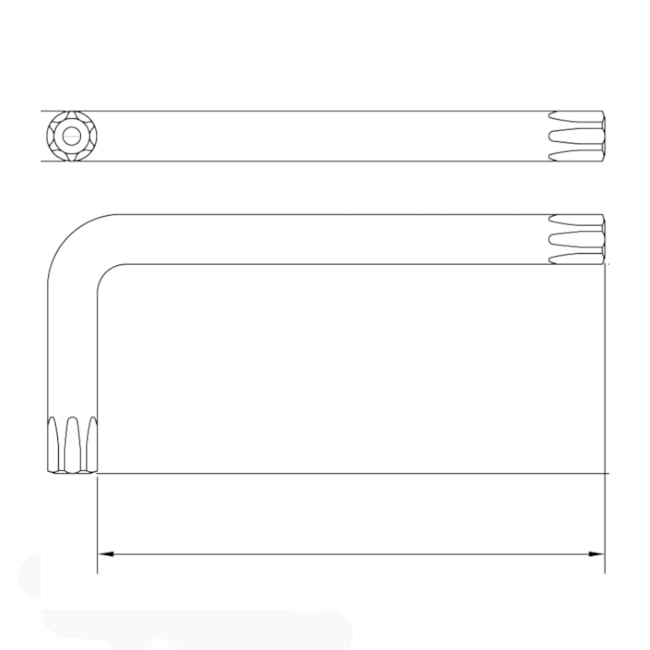 Chave Torx com Guia T50 Tipo L 44455/050 TRAMONTINA PRO-bae35ced-a196-4178-a854-c275b447d802