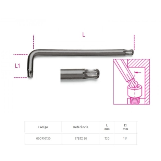 Chave Torx L Abaulada T30 97BTX BETA-c3ff2f8c-3a56-4f00-8c6b-e174dd799caf