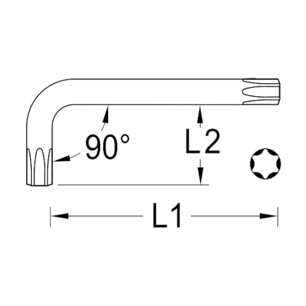Chave Torx L T6 43TX-T6 GEDORE-13b2e7b0-b045-4394-b86d-b7ad986fc6e2