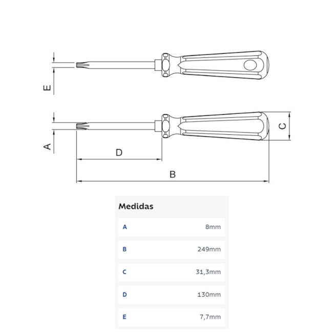 Chave Torx Trafix com Cabo T45 44350045 TRAMONTINA PRO-8bc33f20-207d-494f-b7e1-487fe4bada0f