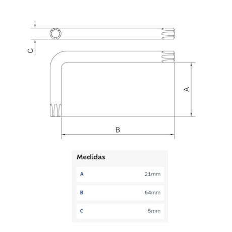Chave Torx Trafix L T27 44450027 TRAMONTINA PRO-27d1770c-6194-44cb-ac44-94d7fe0e33c5