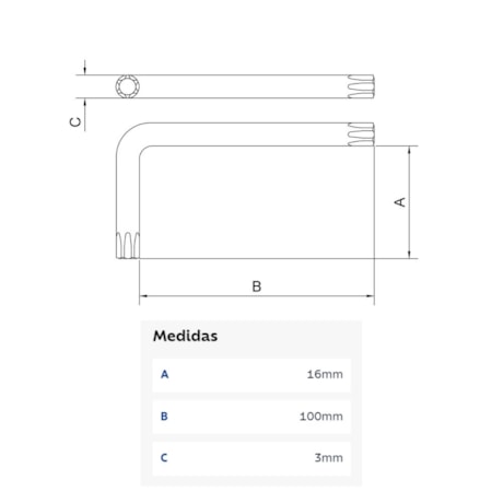 Chave Torx Trafix Longa T7 44452007 TRAMONTINA PRO-d7fd766a-cdf2-429a-9fa9-8c143644af18