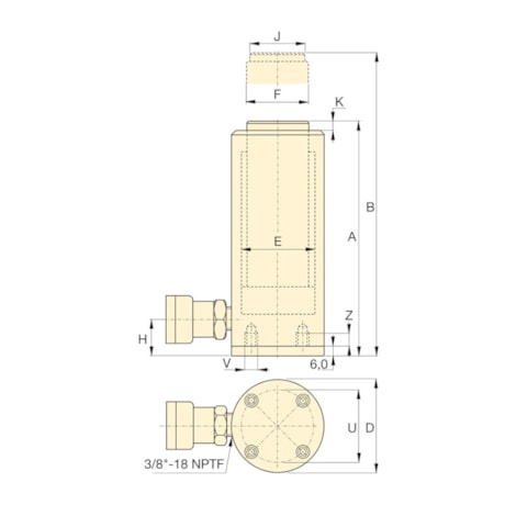 Cilindro Hidráulico 20 Toneladas Curso 150mm Simples Ação RAC206 ENERPAC-5514bfa9-7af8-404a-9812-64d32ae7a7e5