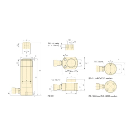 Cilindro Hidráulico 25 Toneladas Curso 102mm Simples Ação RC254 ENERPAC-95aed89b-e24c-4dff-bc6f-5f58be82ae05