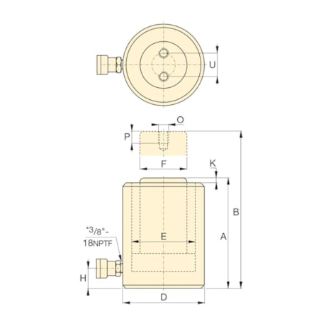 Cilindro Hidráulico 30 Toneladas Curso 62mm Simples Ação RCS302 ENERPAC-3d1e0219-40d0-4221-8d2b-752c9ee23ca4