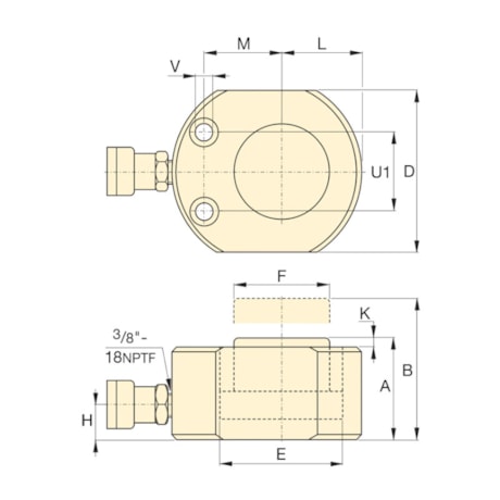 Cilindro Hidráulico Compacto 10 Toneladas Curso 11mm Simples Ação RSM-100 ENERPAC-f8723a88-913c-4081-9b96-b1c7d1f168de